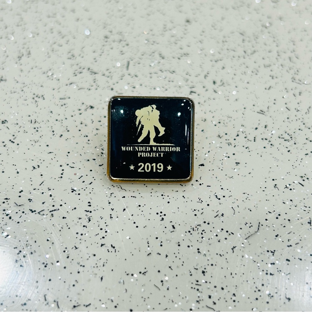 Wounded Warrior Project 2019 Lapel/Hat Pin~ Black‎ with White Letters